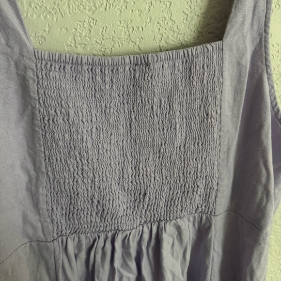 Old Navy Fit & Flare Linen-Blend Midi Dress Cute Lavender Aura Purple XL NWT - Picture 7 of 7
